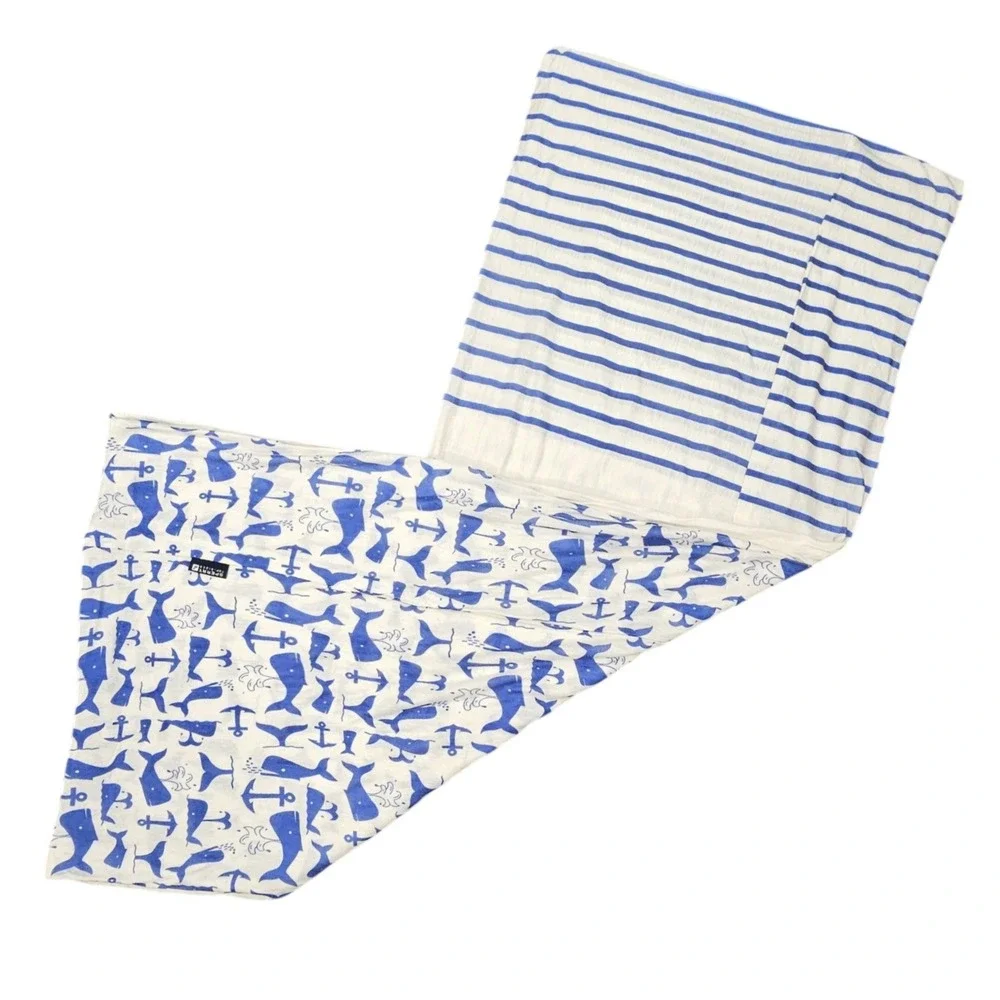 Sperry Top-Sider Infinity Scarf Blue White Nautical Whale‎ Anchor Striped Preppy